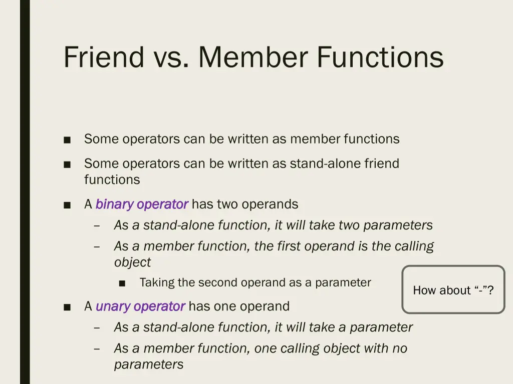 friend vs member functions