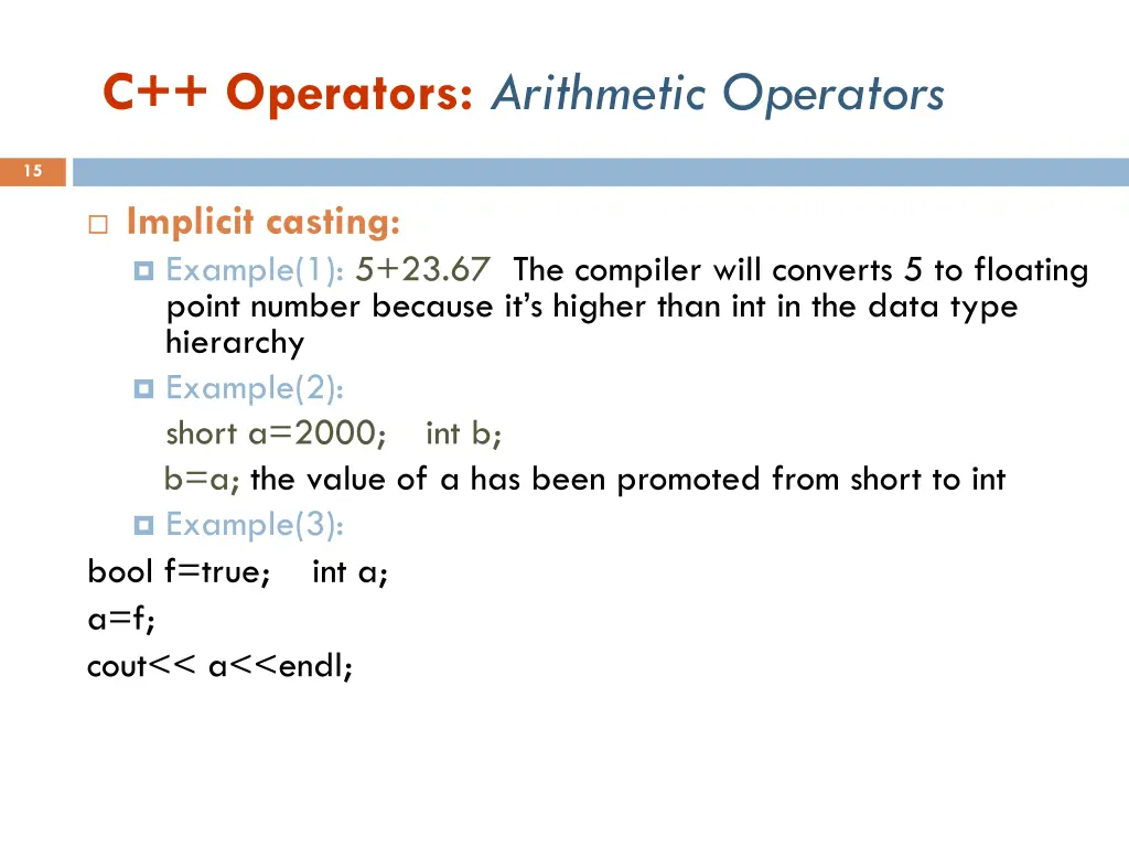 c operators arithmetic operators 4
