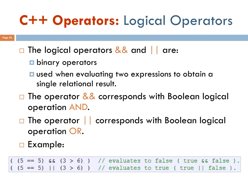 c operators logical operators 2