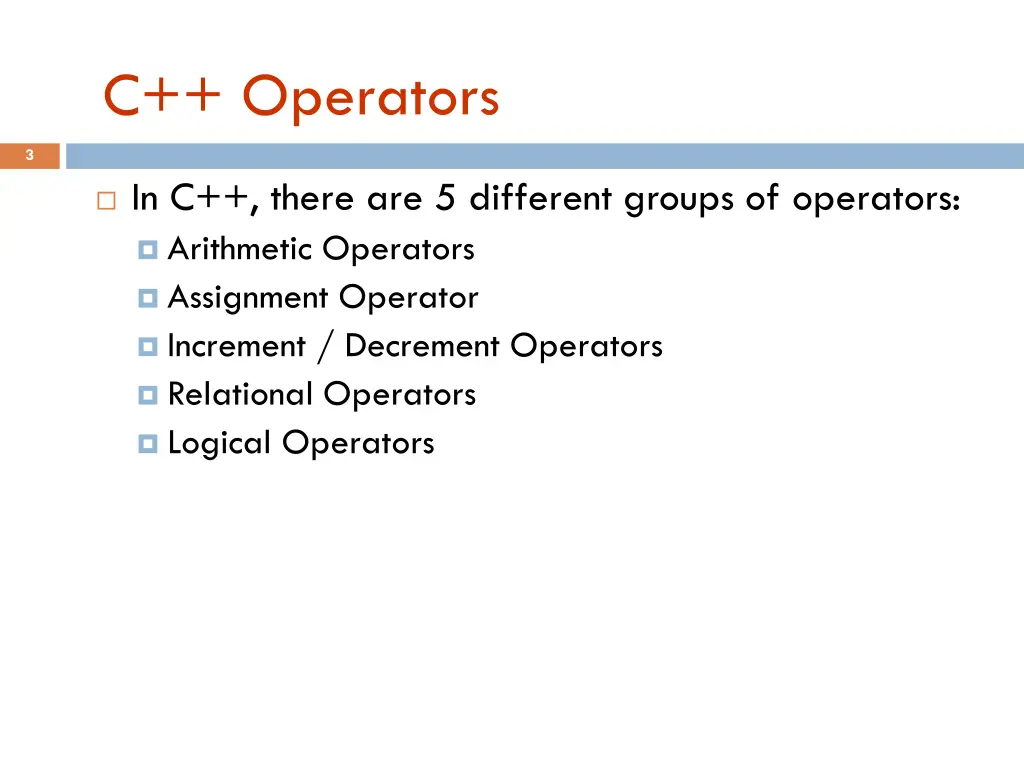 c operators
