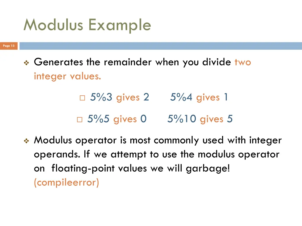 modulus example