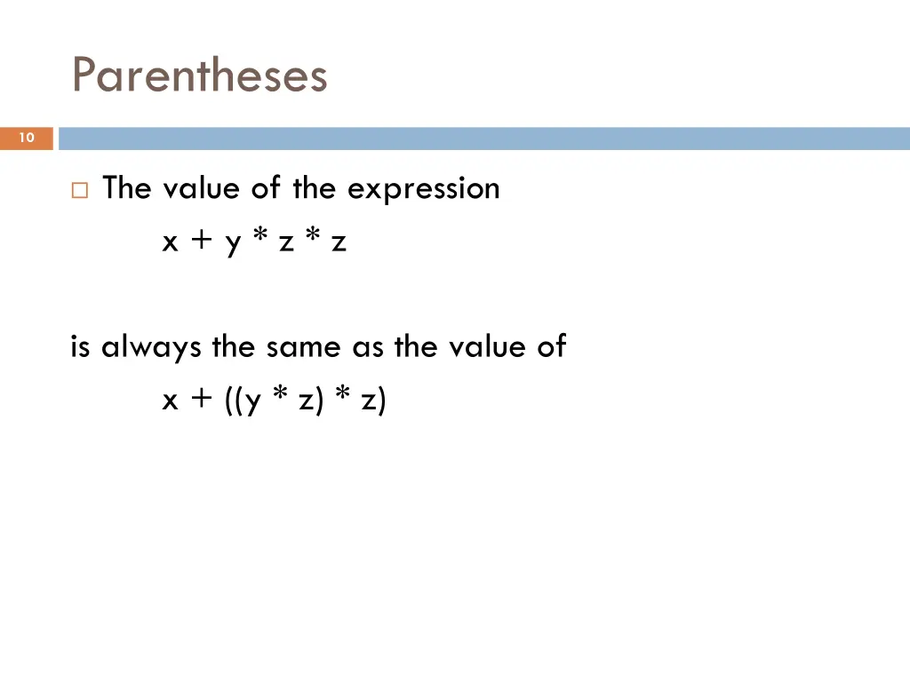 parentheses