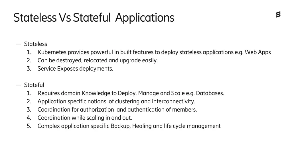 stateless vs stateful applications
