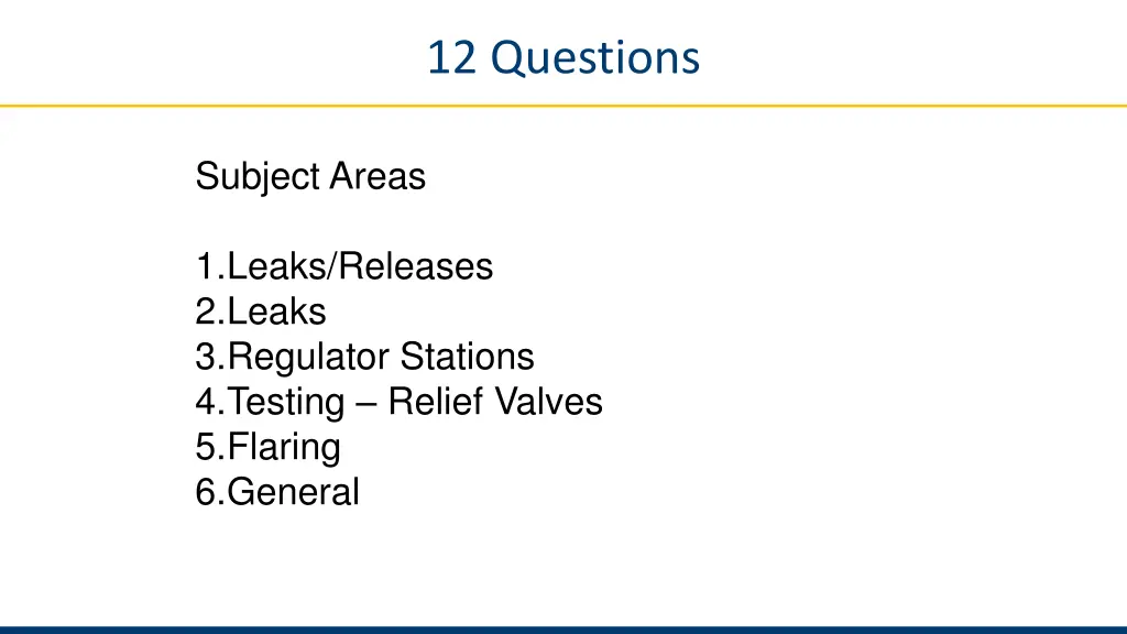 12 questions