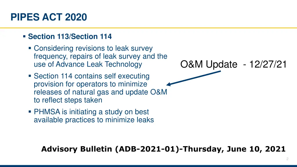 pipes act 2020