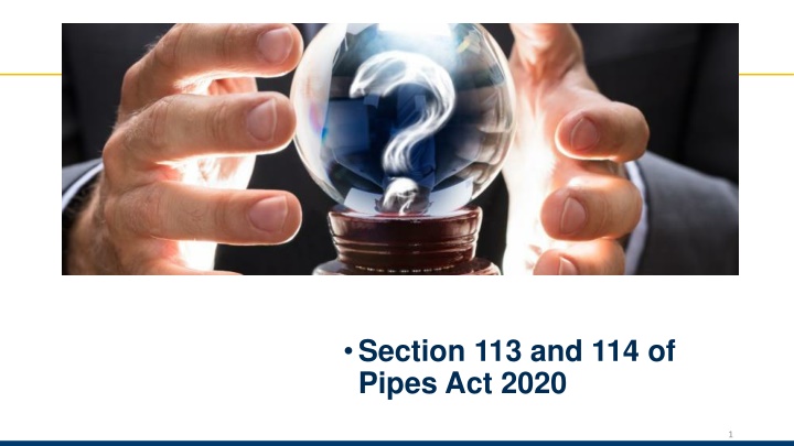 section 113 and 114 of pipes act 2020