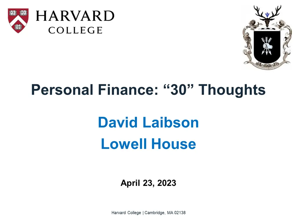 personal finance 30 thoughts