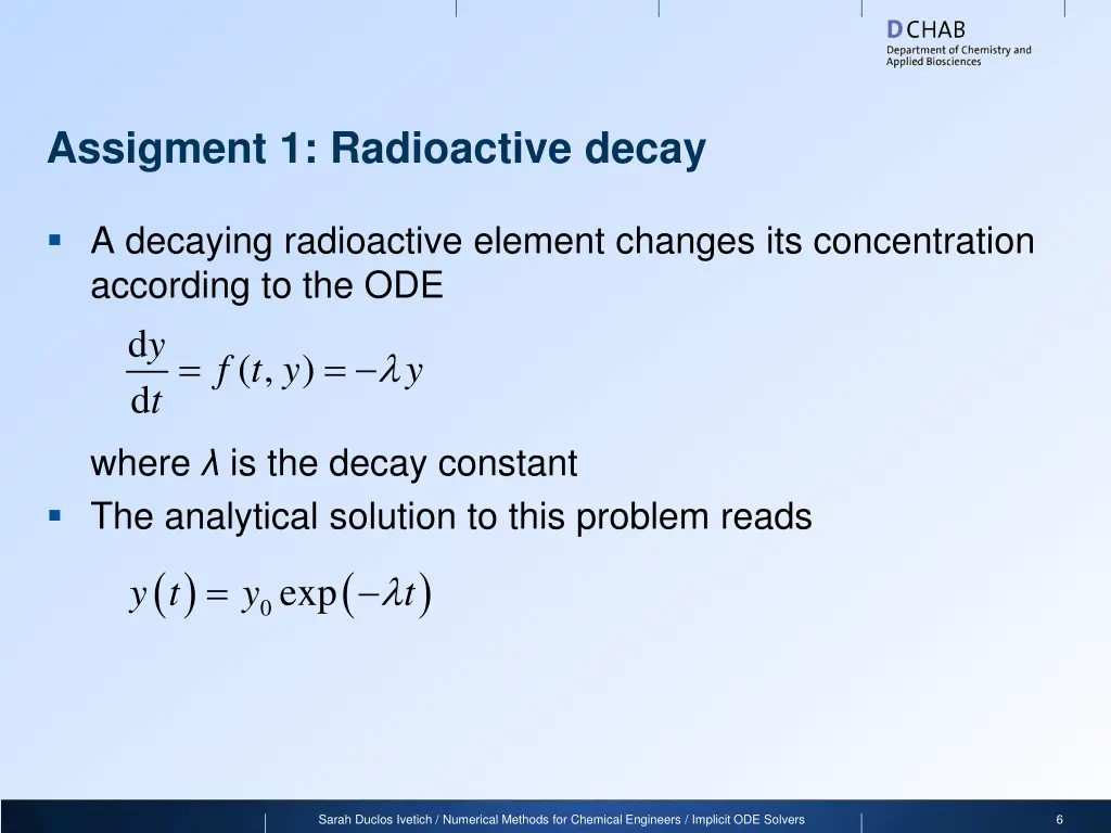 assigment 1 radioactive decay