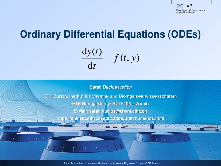 ordinary differential equations odes