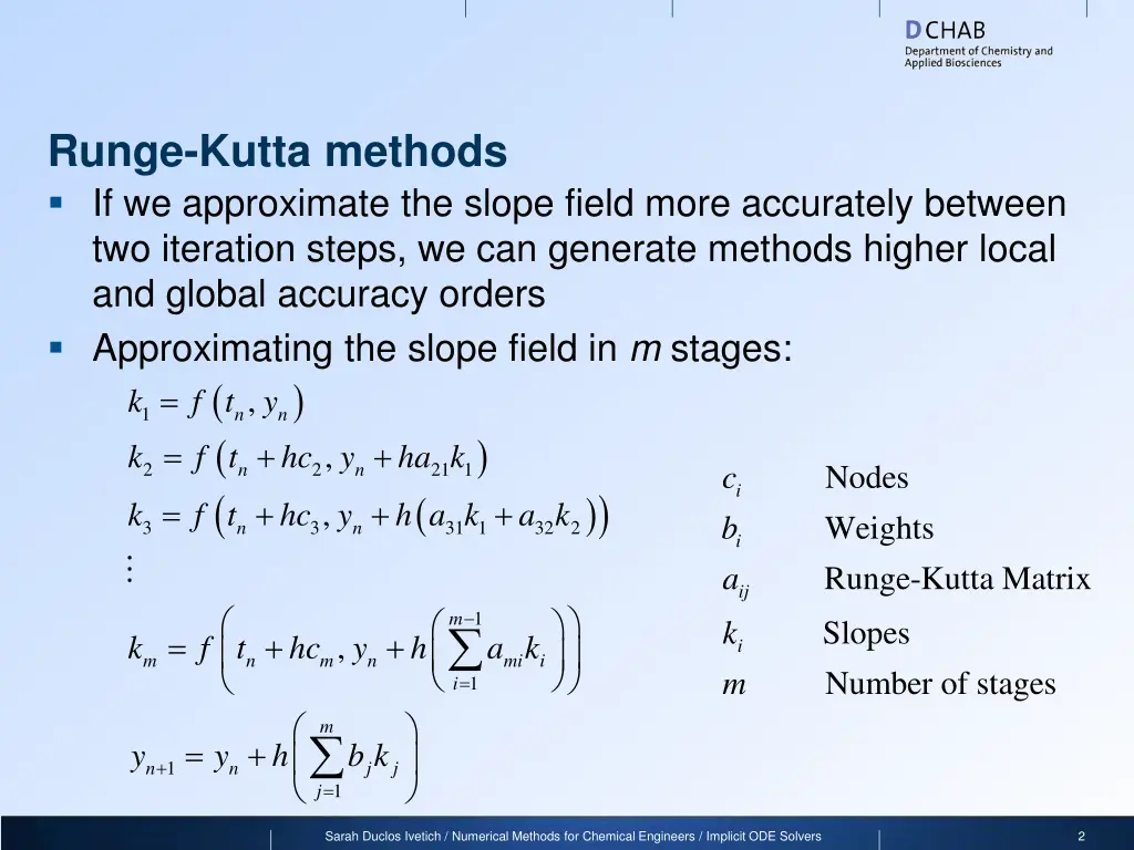 runge kutta methods if we approximate the slope