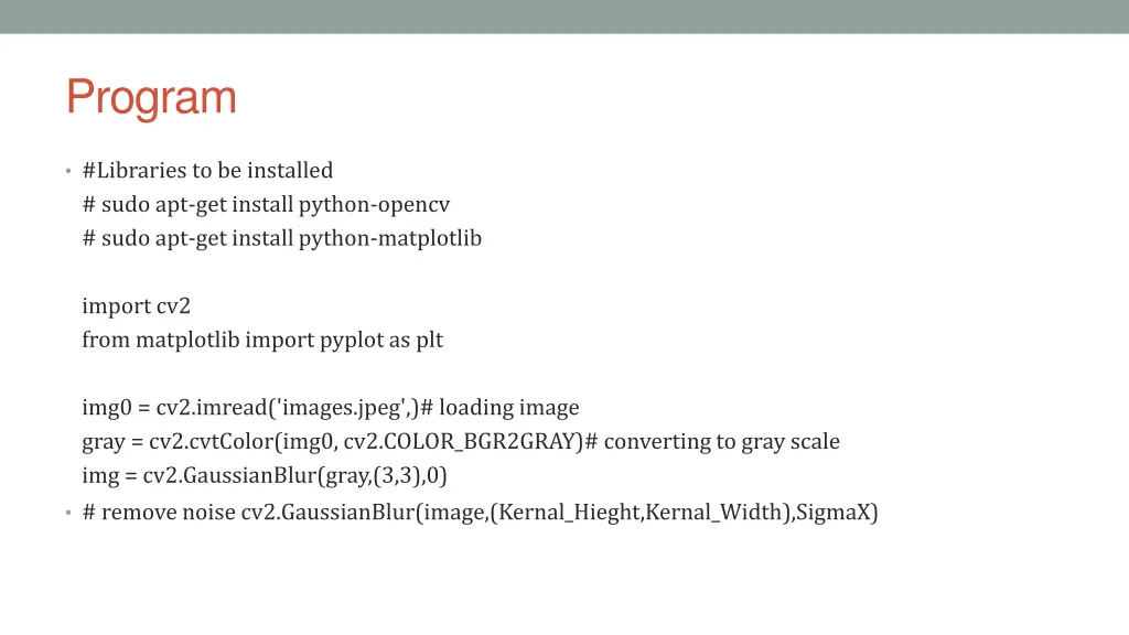 program