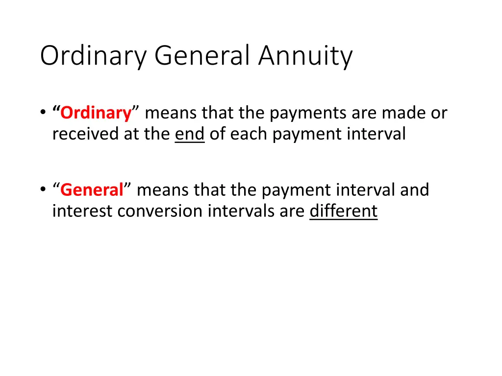 ordinary general annuity 1