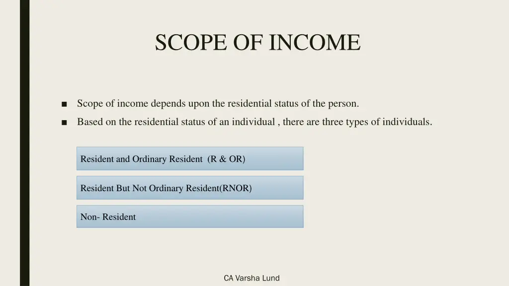 scope of income
