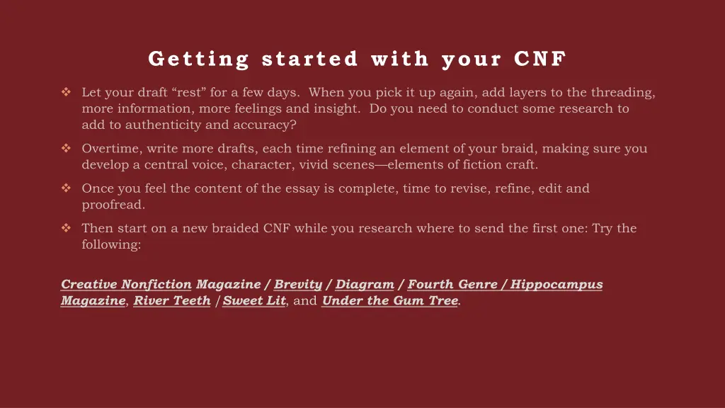 getting started with your cnf 1