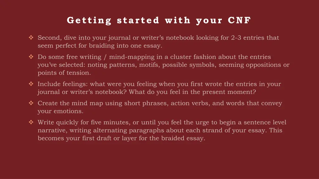 getting started with your cnf