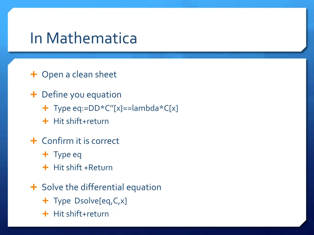in mathematica