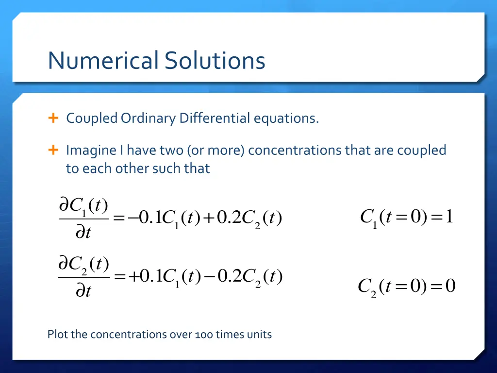 numerical solutions