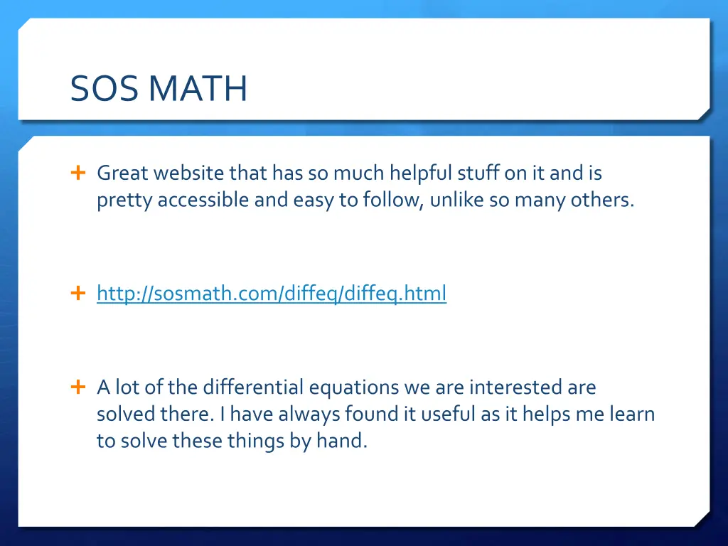 sos math