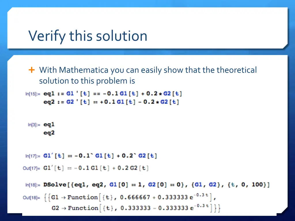 verify this solution