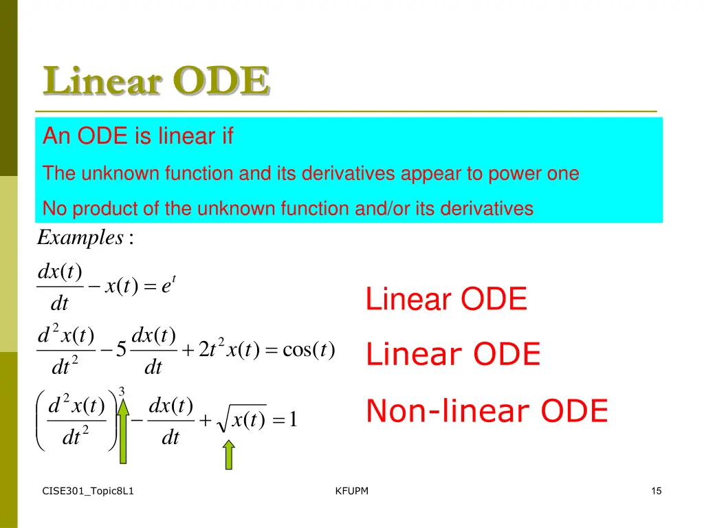 linear ode