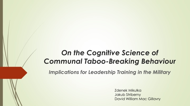 on the cognitive science of communal taboo