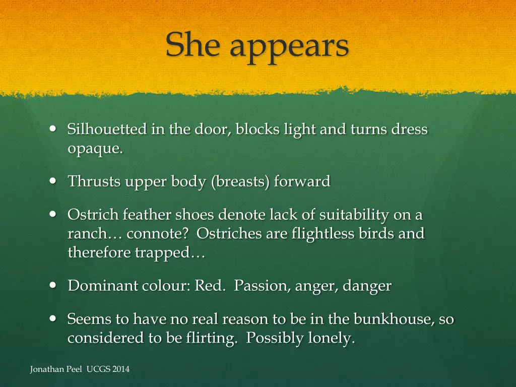 she appears