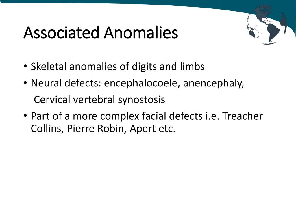 associated associated anomalies