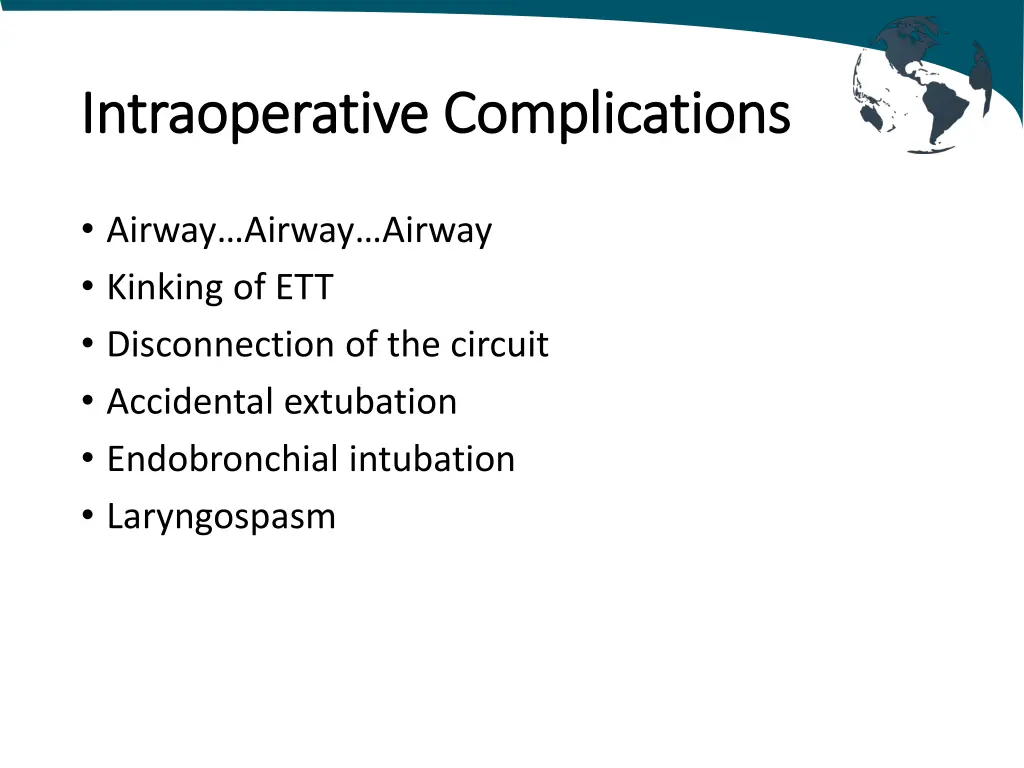 intraoperative intraoperative complications