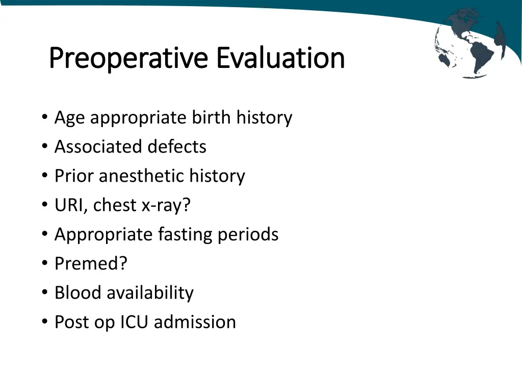 preoperative evaluation preoperative evaluation