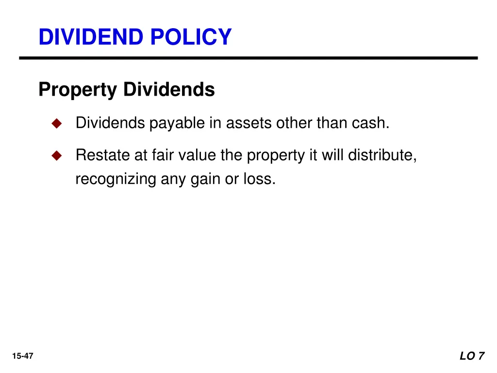 dividend policy 5