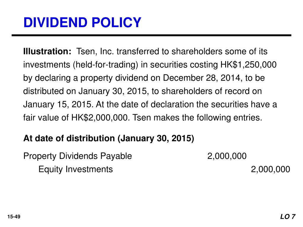 dividend policy 7