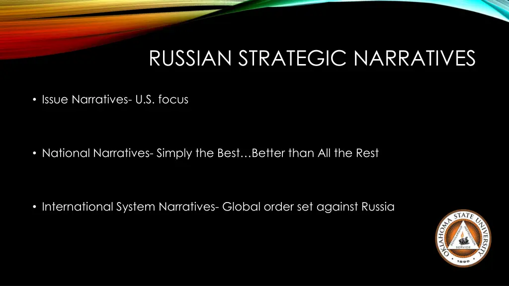russian strategic narratives