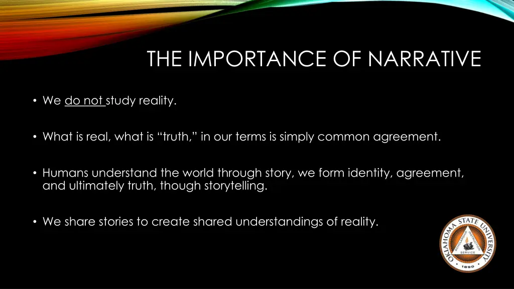 the importance of narrative