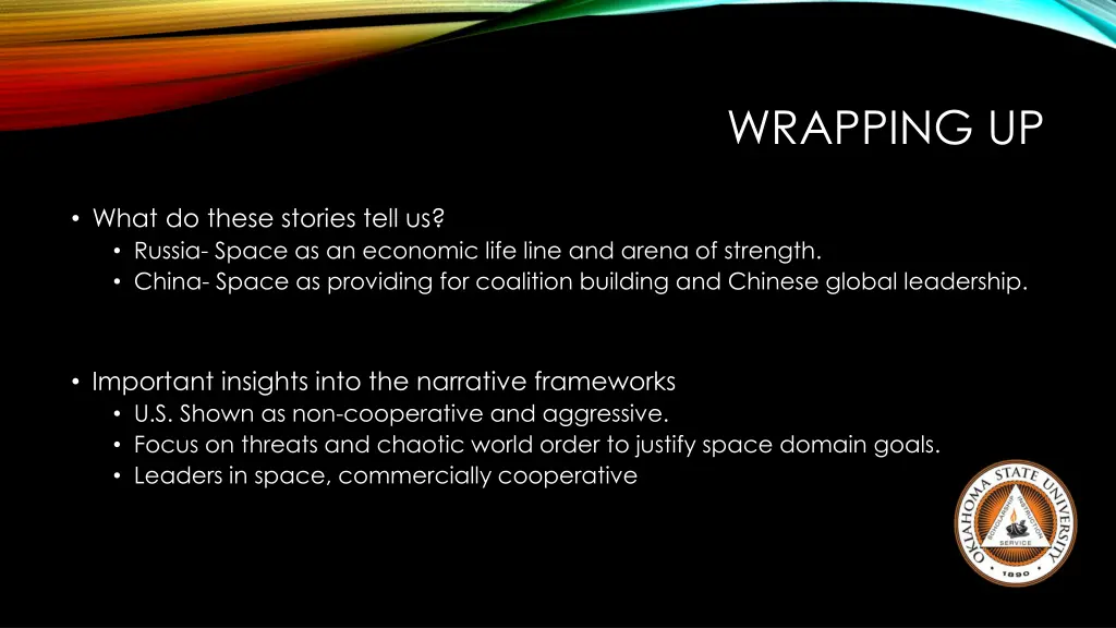 wrapping up