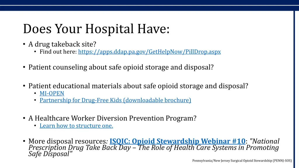 does your hospital have a drug takeback site find