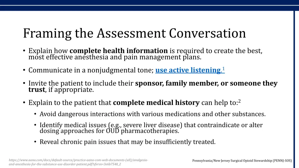framing the assessment conversation