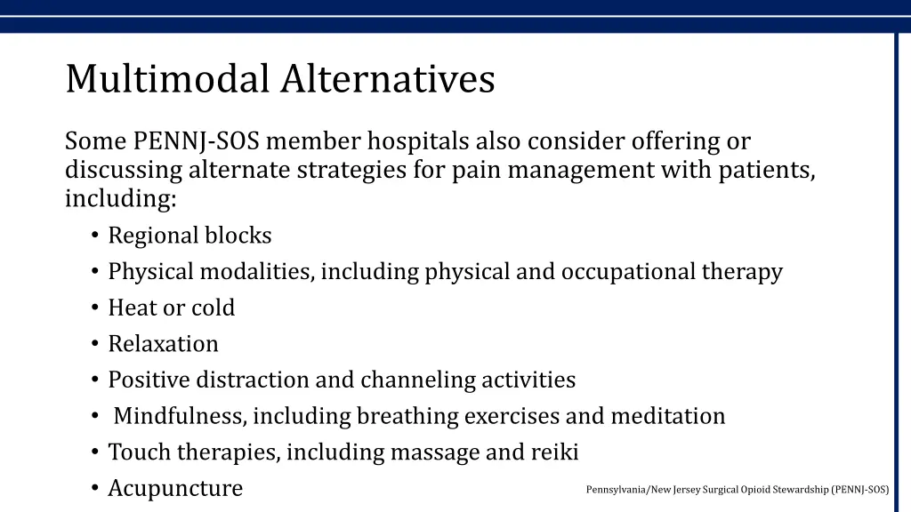 multimodal alternatives