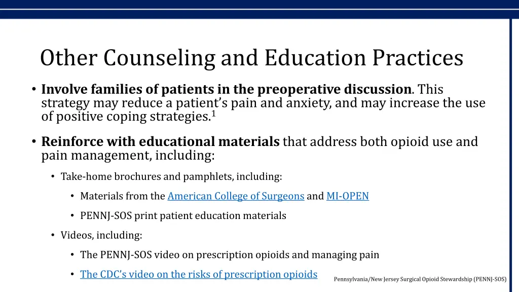 other counseling and education practices