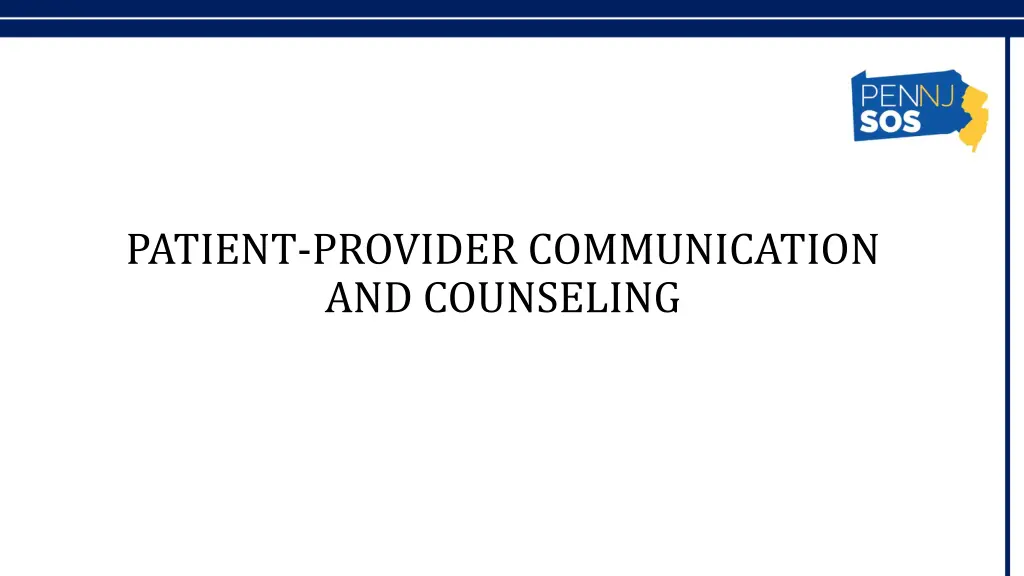 patient provider communication and counseling