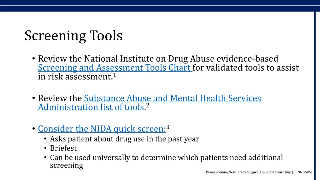 screening tools 1