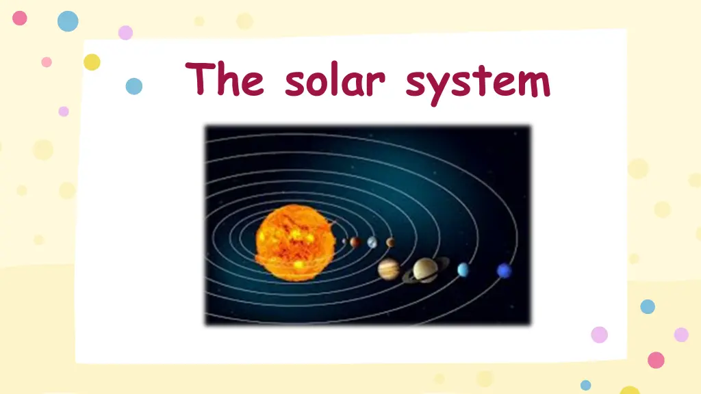 the solar system