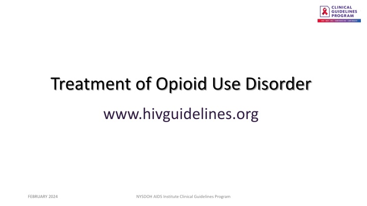 treatment of opioid use disorder