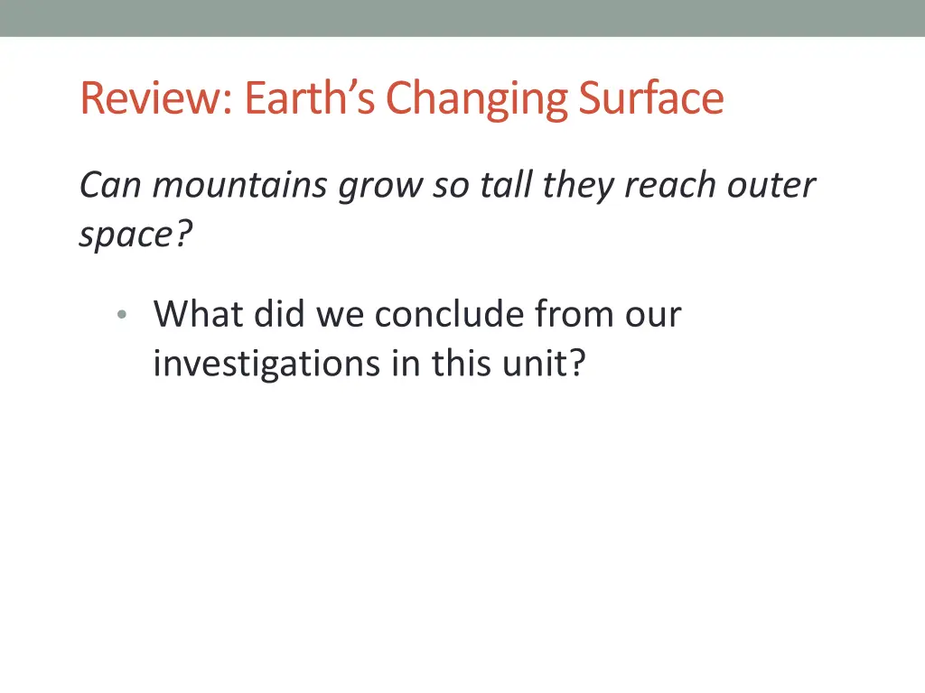 review earth s changing surface