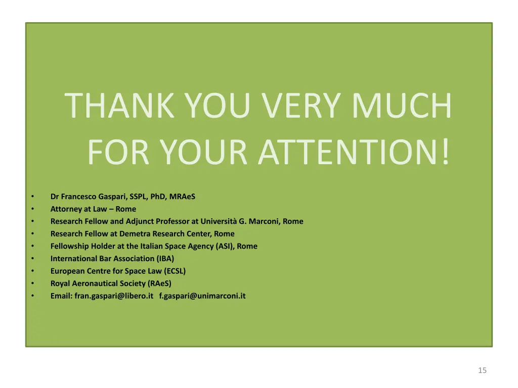 thank you very much for your attention