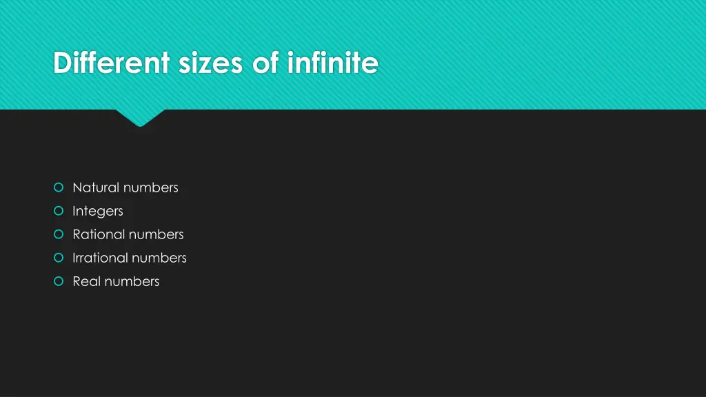 different sizes of infinite