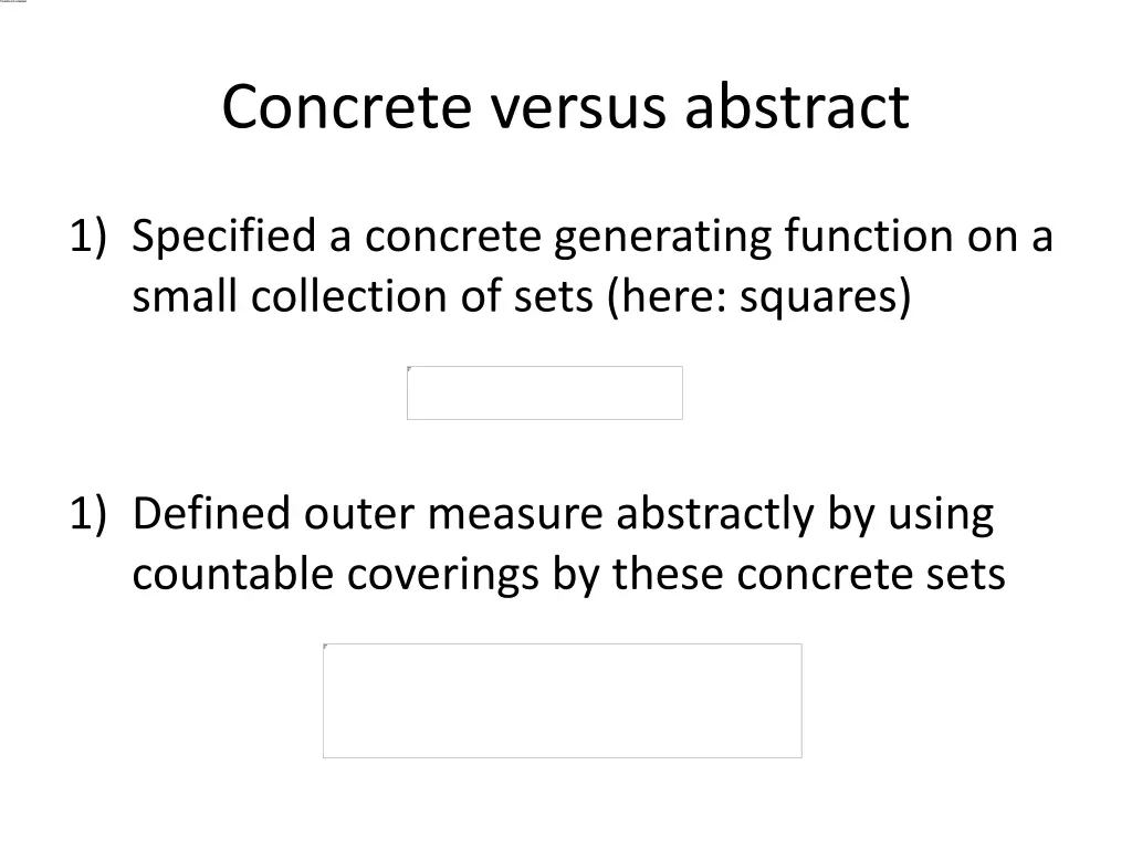 concrete versus abstract