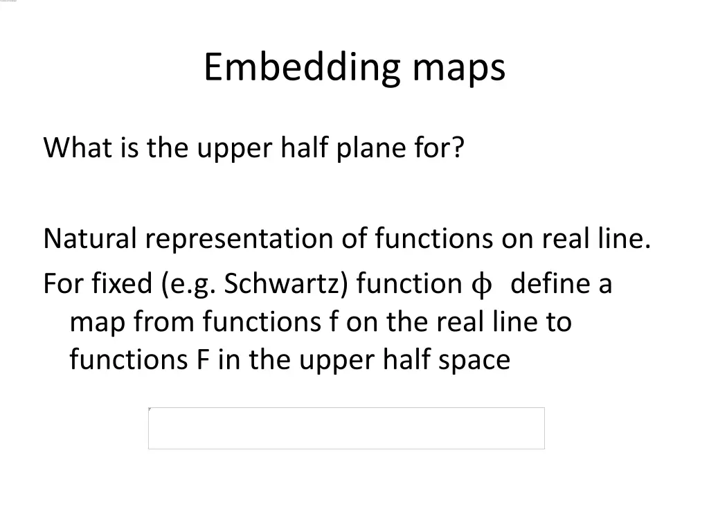 embedding maps