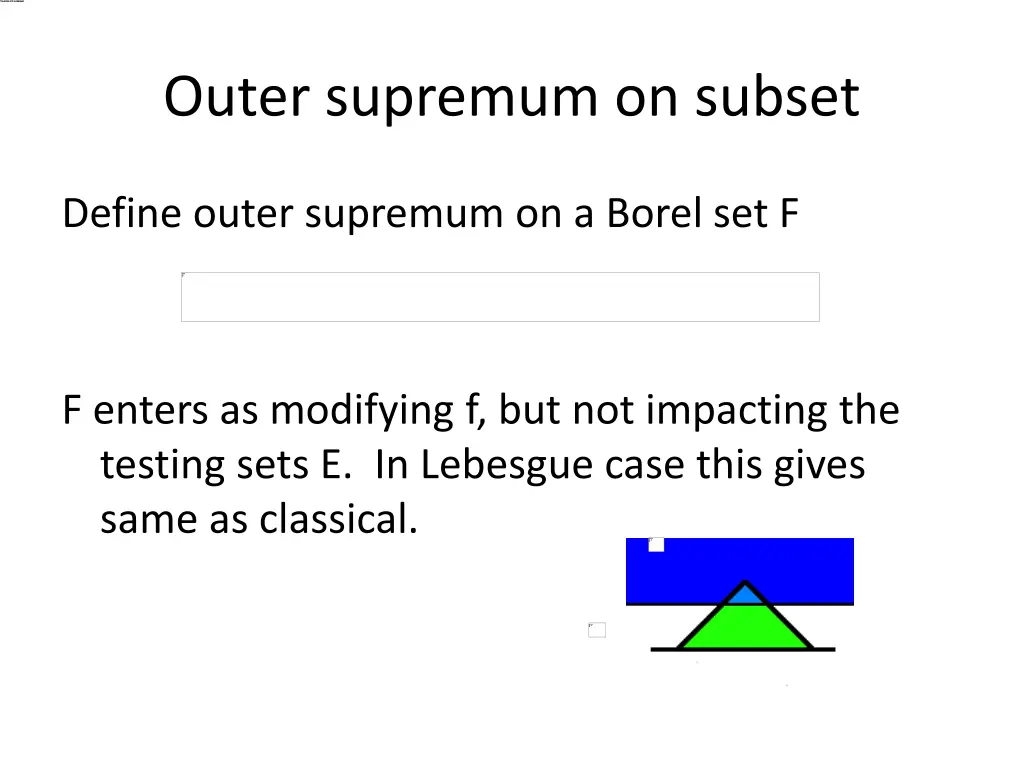 outer supremum on subset