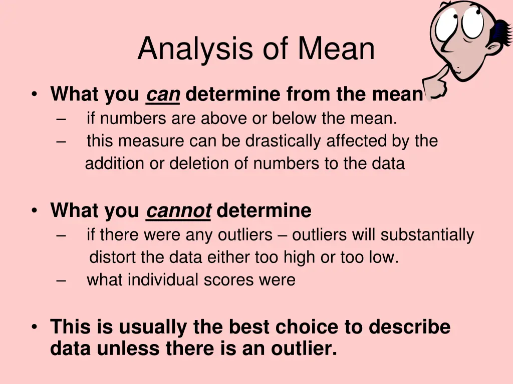 analysis of mean