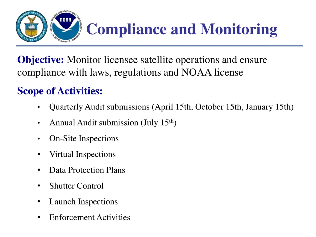 compliance and monitoring
